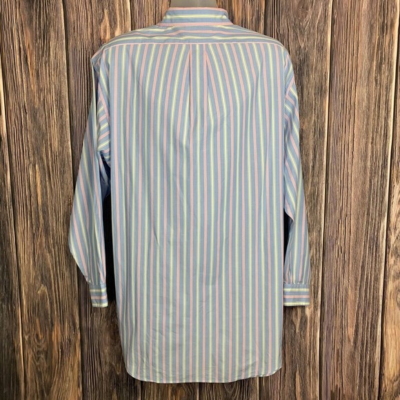 Ralph Lauren Classic Fit Mens Long Sleeve Shirt Multicolor Shirt Size 17.5 34/35 - Picture 3 of 8